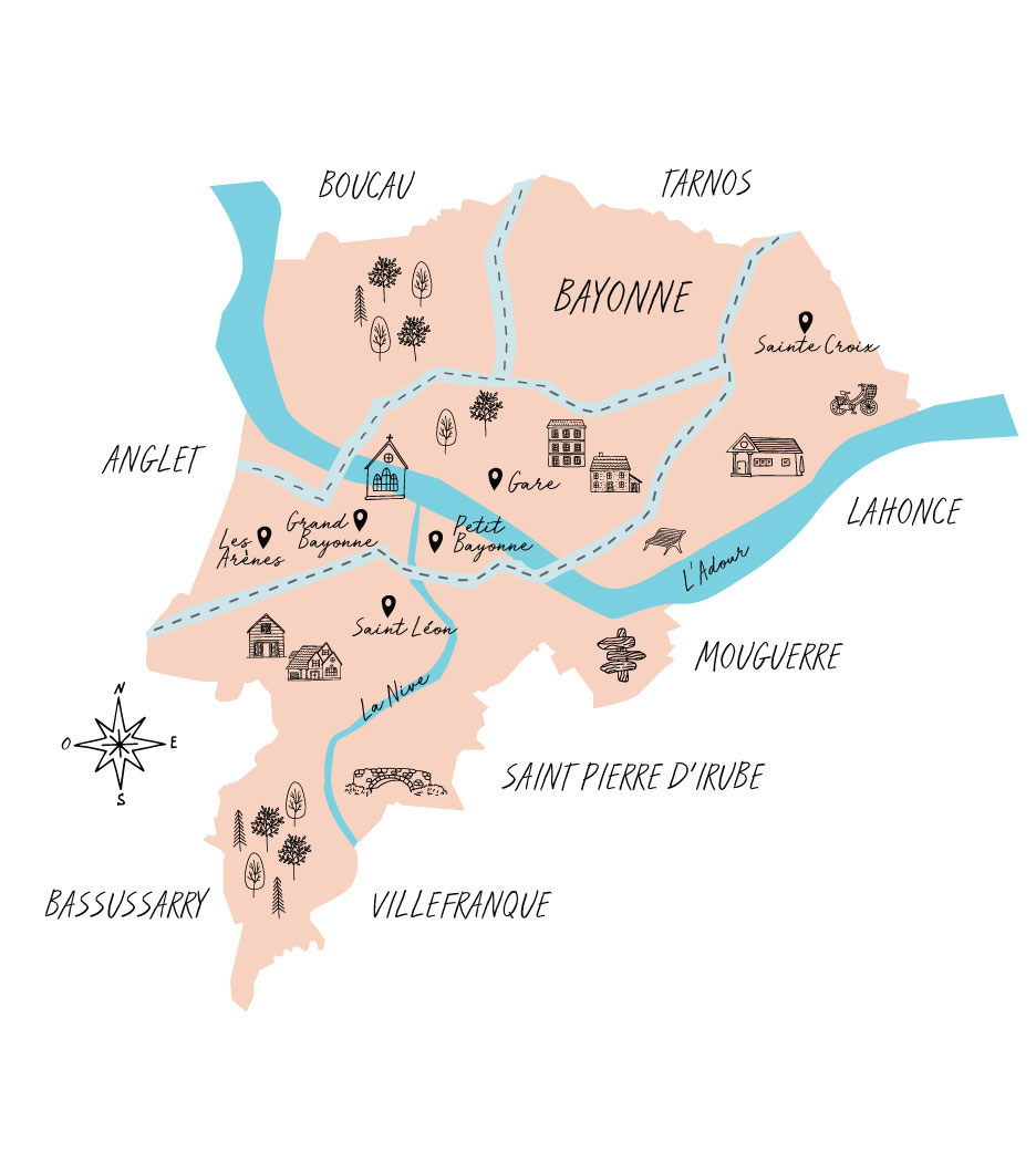 bayonne Carte immobilier à Bayonne